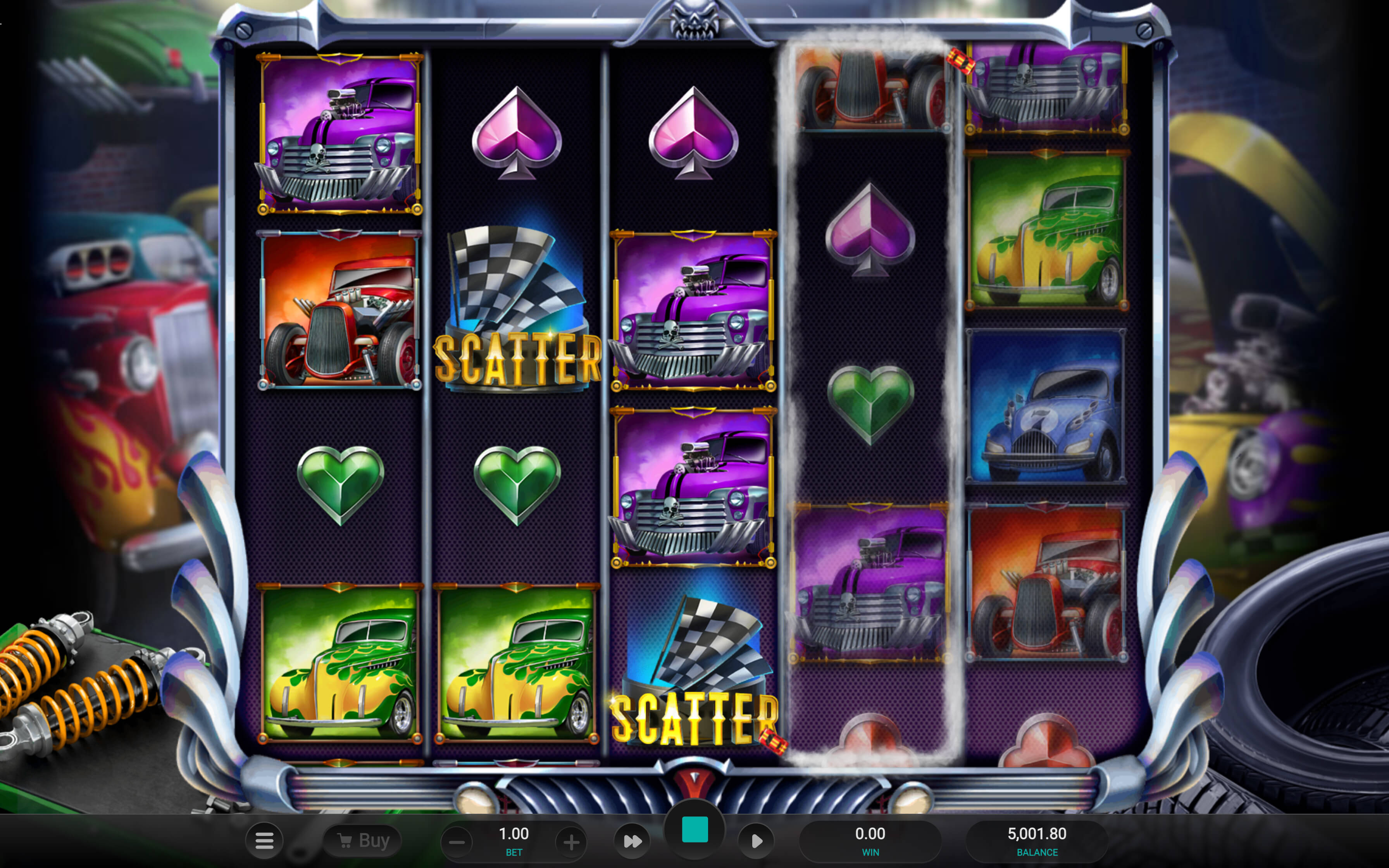 Hot Rod Racers interface